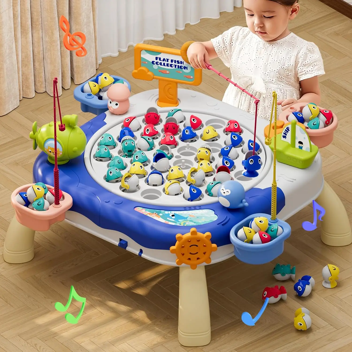 

Magnetic Fishing Game Toy for Toddlers Ages 1-8, Educational Board Birthday Gift