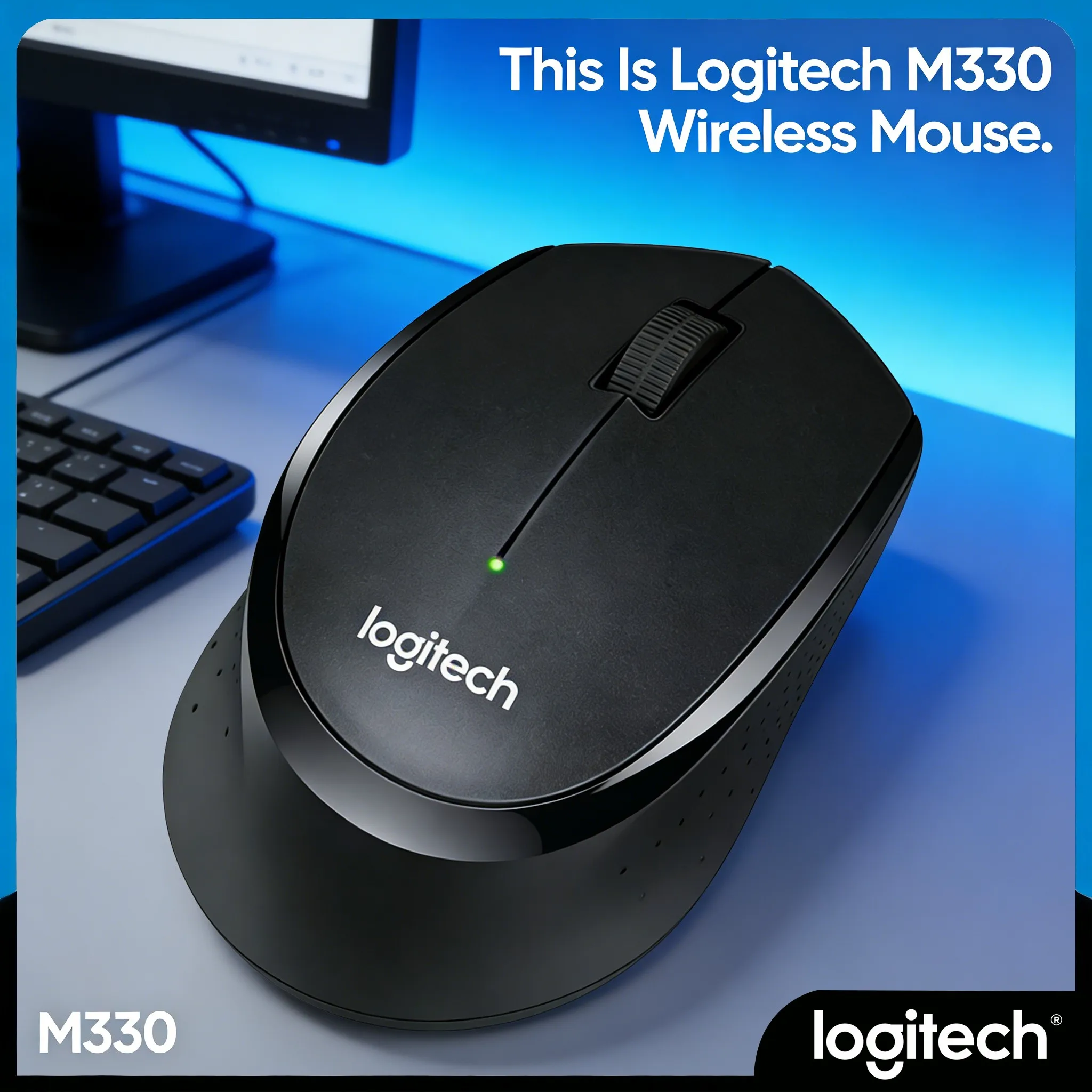 

Беспроводная мышь Logitech M330 с матовой поверхностью и противоскользящей текстурой для бизнеса и офиса