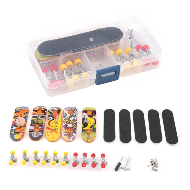 

Finger Skate Boarding DIY Kits Tech Decks Finger Skateboard Figurine Child Gift