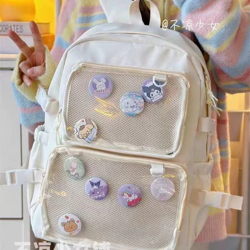 Japanese High School Bags For Teenage Girls JK Backpack With Badges Display Plate Itabag Backpack Women Mochilas Mujer Ita Bag