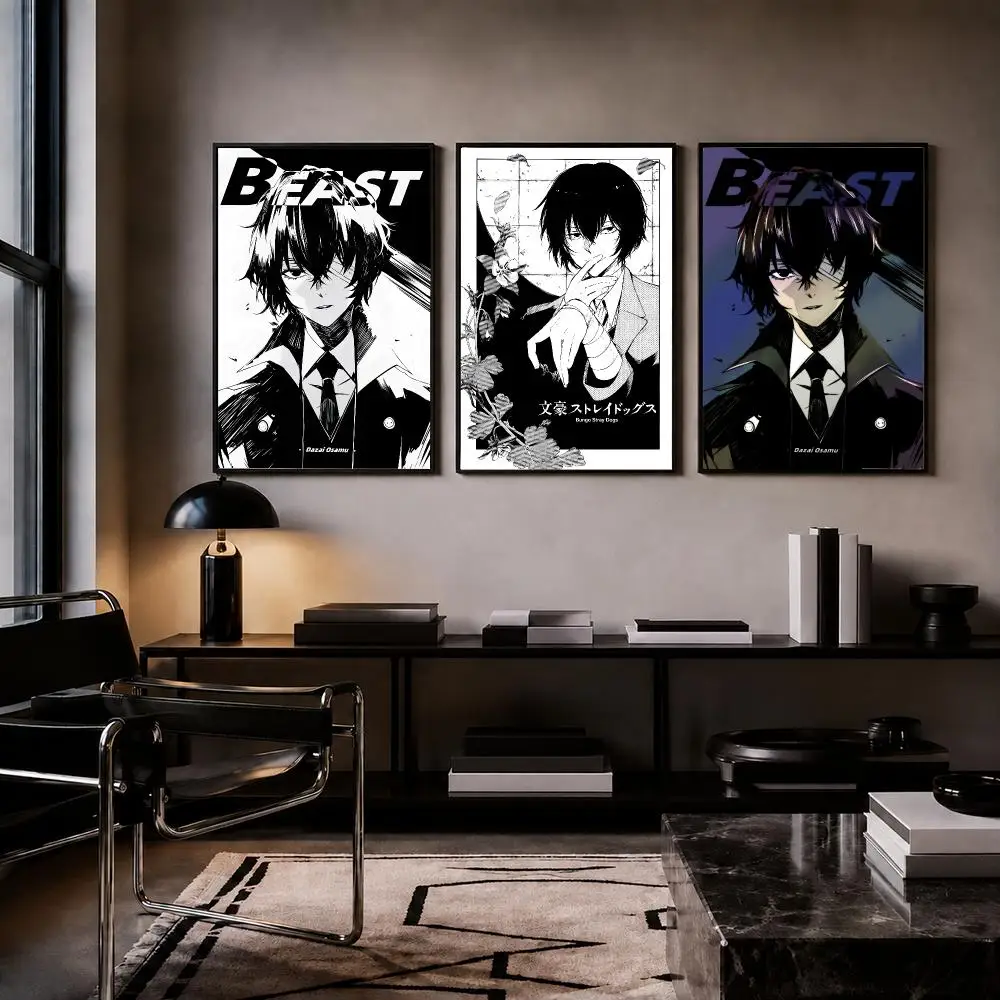 Anime B-Bungo Stray Dogs Poster Trendy HD PP Paper Waterproof Wall Art Print for Bedroom Living Room Decor