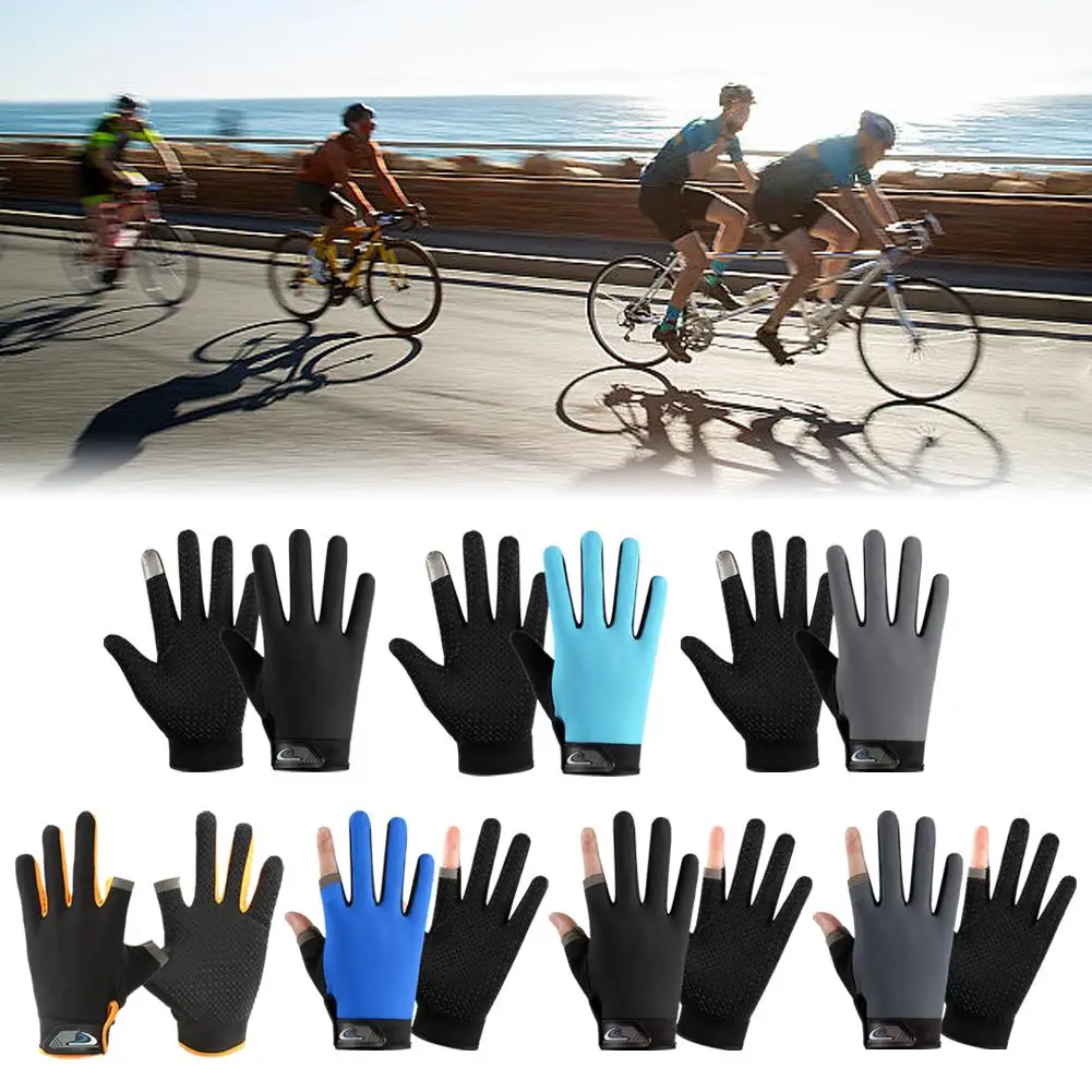 New Two Finger Fishing Gloves Touchscreen Cycling Sports Gloves For Hiking Driving Rowing Wear-Resistant Breathable Gloves N6X2