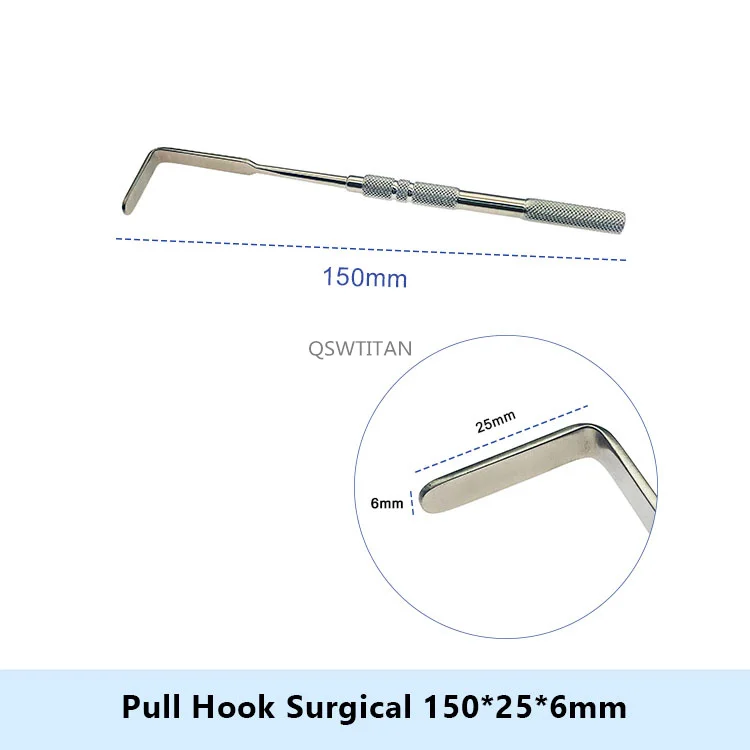 الفولاذ المقاوم للصدأ الجفن سحب هوك ، الكامشات الجراحية ، الأدوات البلاستيكية ، 1 قطعة