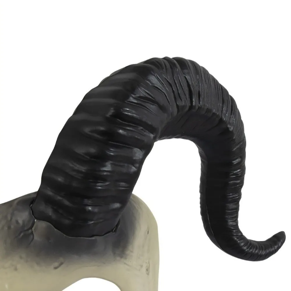 

Gothic Animal Halloween Mask Half Face Plastic Sheep Horn Mask Cosplay Supplies Party Props Demon Mask Costume