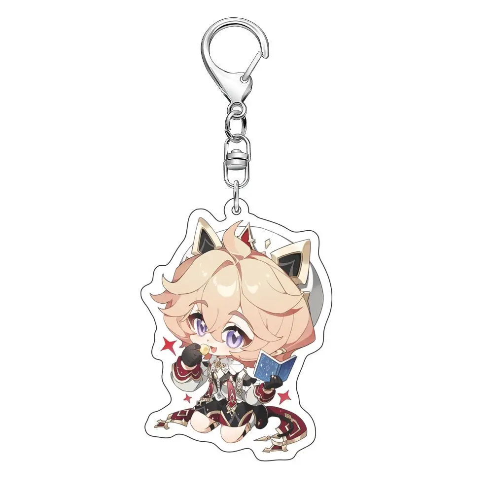 Game Genshin Impact Dahlia Skirk Cosplay COSTUME Acrylic Key Chains Keyring Prop Xmas Gift
