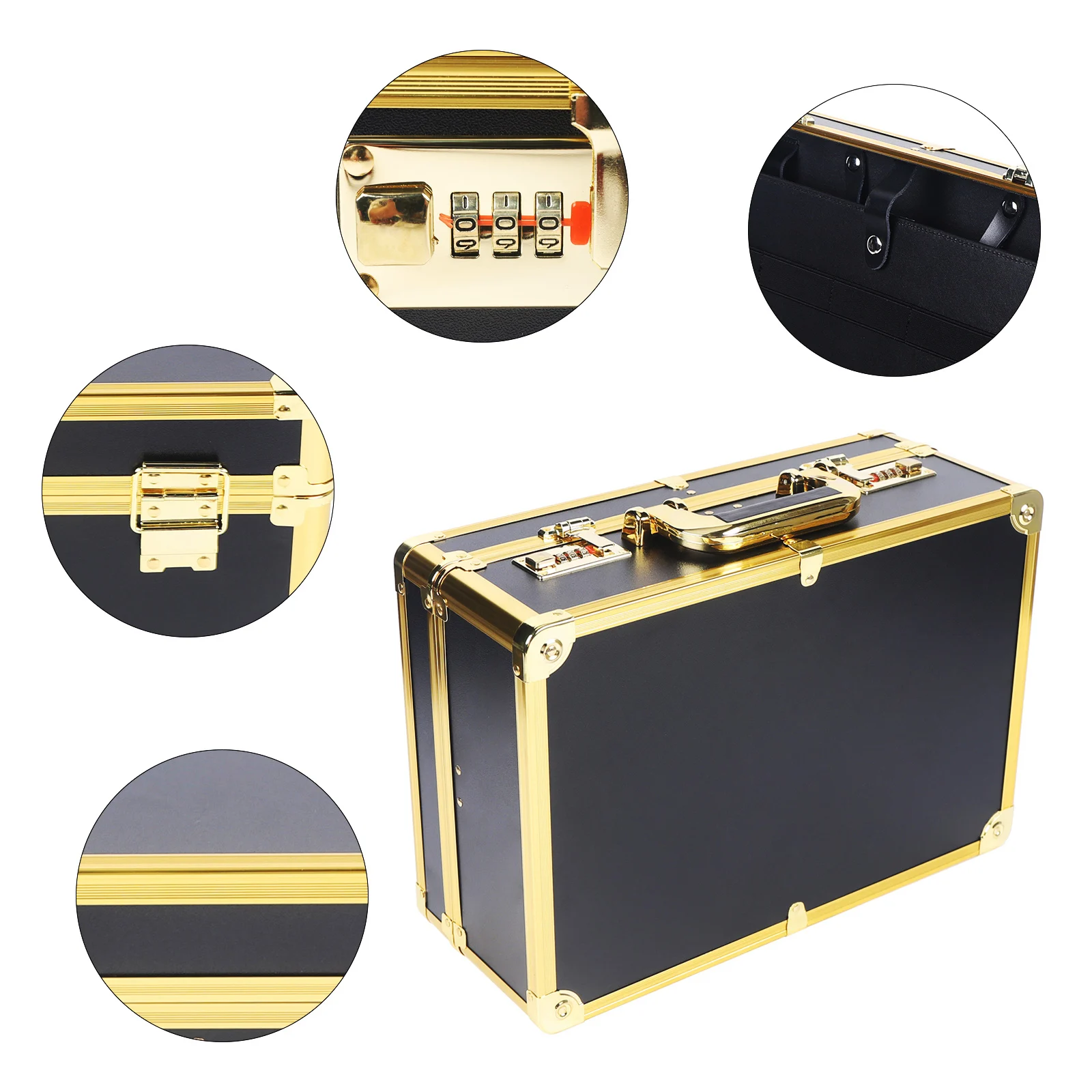 Grande Cabeleireiro Carry Toolbox, Case, Ouro, Salão, Beleza, Barber Tool Kits, Viagem