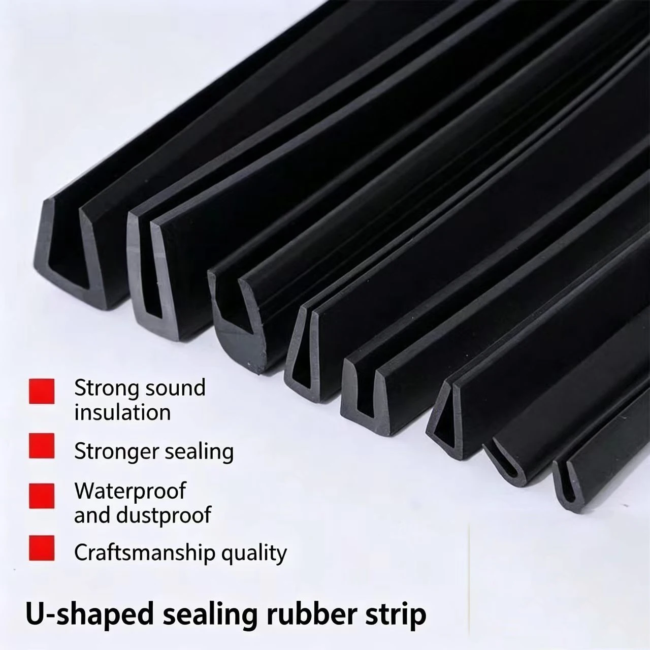 1/2/5/10M Rubber Edge Strip U Channel Rubber Seal Strip Metal Sharp Edge Protector Glass Table Edging Door Edge Guard Seal Strip
