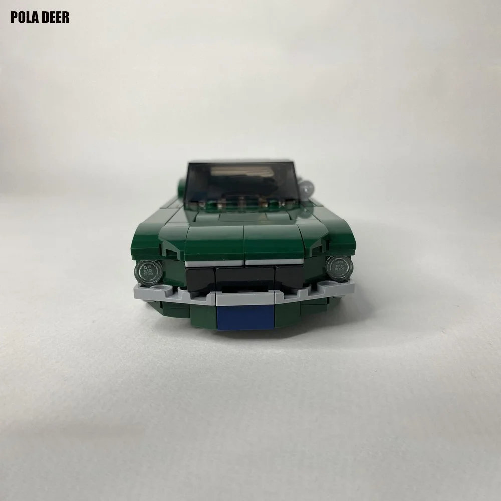 Poladeer 288 Pcs GT 1968 Fastback Sports Car Small Particles Assembly Building Blocks Puzzle Model Collection Toy Holiday Gift