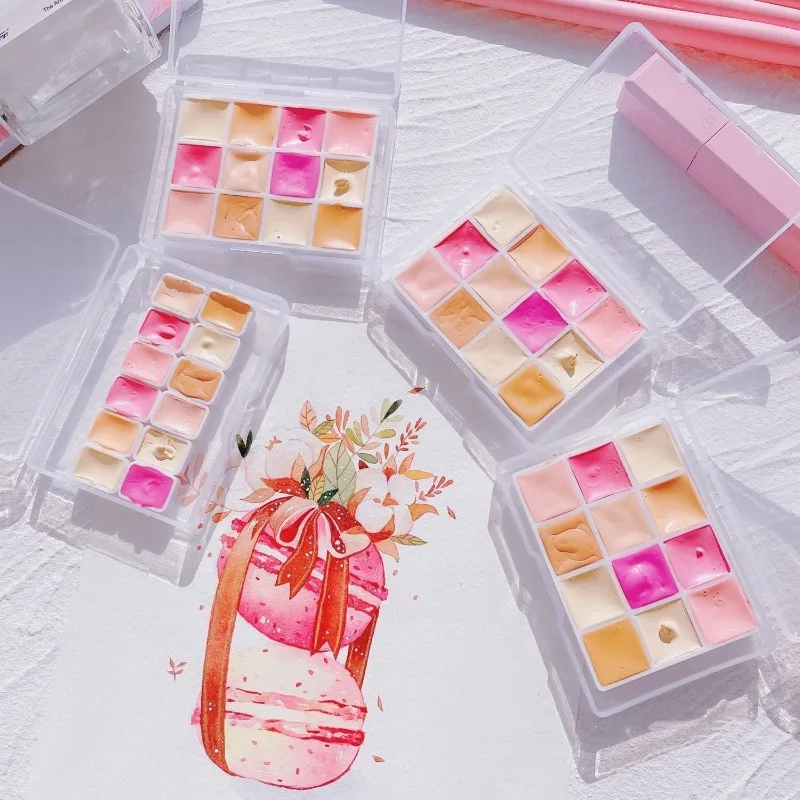 

3/4/6 colors Skin Color Series Watercolor Solid Box Set Holbein/Rubens/DS Skin Portable Packaging Paint Art Graffiti Paint