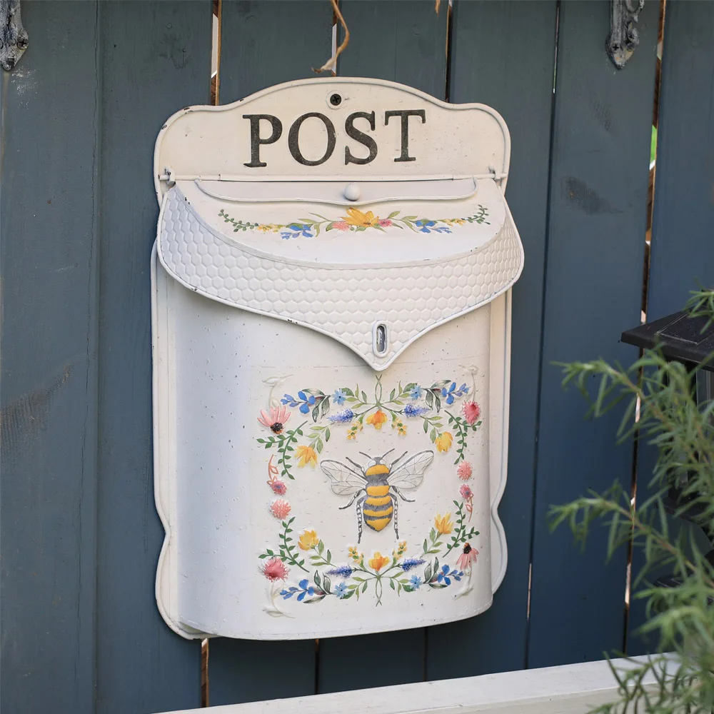 Buzones de correo Vintage para exteriores, caja de letras de Metal montada en la pared, decoración artesanal, poste de buzón de Papá Noel, poste de