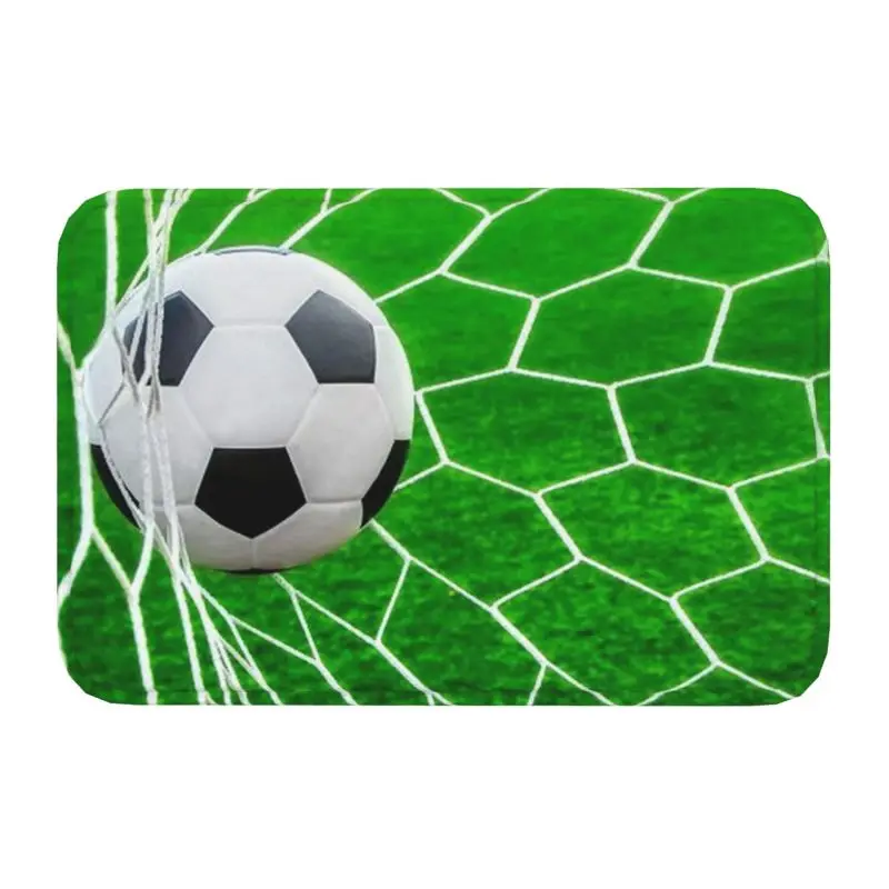 

Custom Football Pattern Front Floor Door Entrance Mat Outdoor Soccer Ball Bath Kitchen Doormat Toilet Carpet Rug