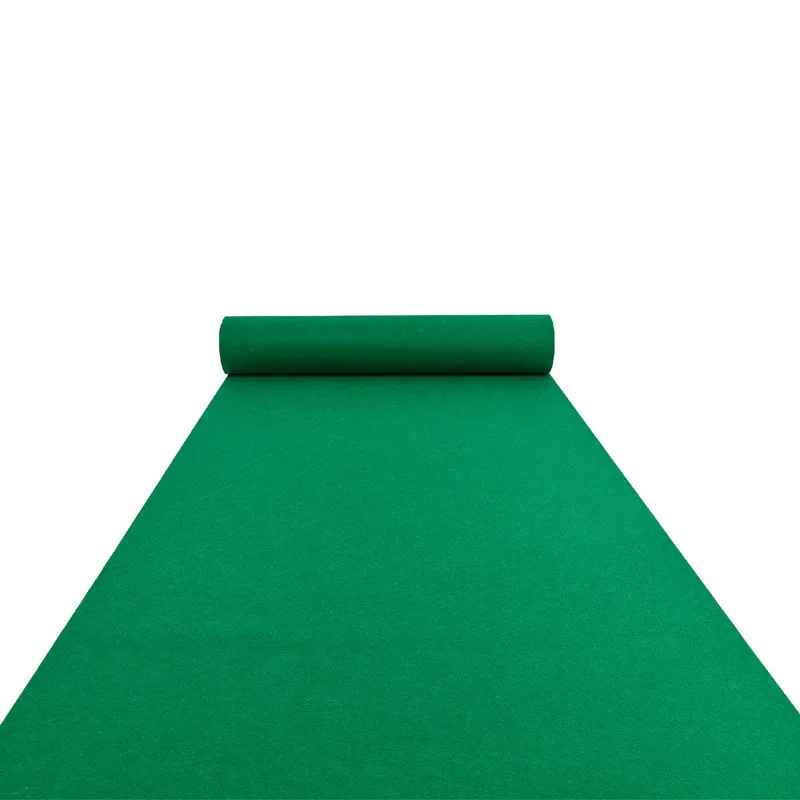 1 Festival Celebration Wedding Green Carpet Non-woven Fabric Aisle Anti Slip Carpet Material Sturdy