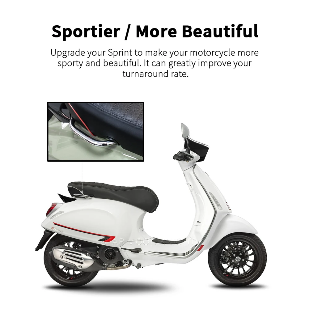 For Vespa Primavera 150 Sprint Accessories Motorcycle Passenger Pillion Grab Handle High-quality Steel Rear Armrest