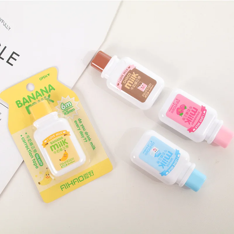 1pcs cute milky correction tape material escolar kawaii stationery office school supplies papelaria