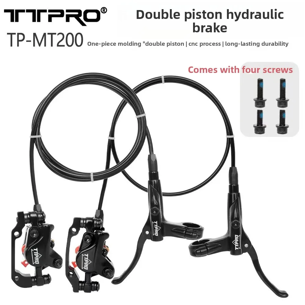 

TTPRO TP-MT200 Hydraulic Disc Brake Set Double Piston Oil Brake for Mountain Bike Front Rear