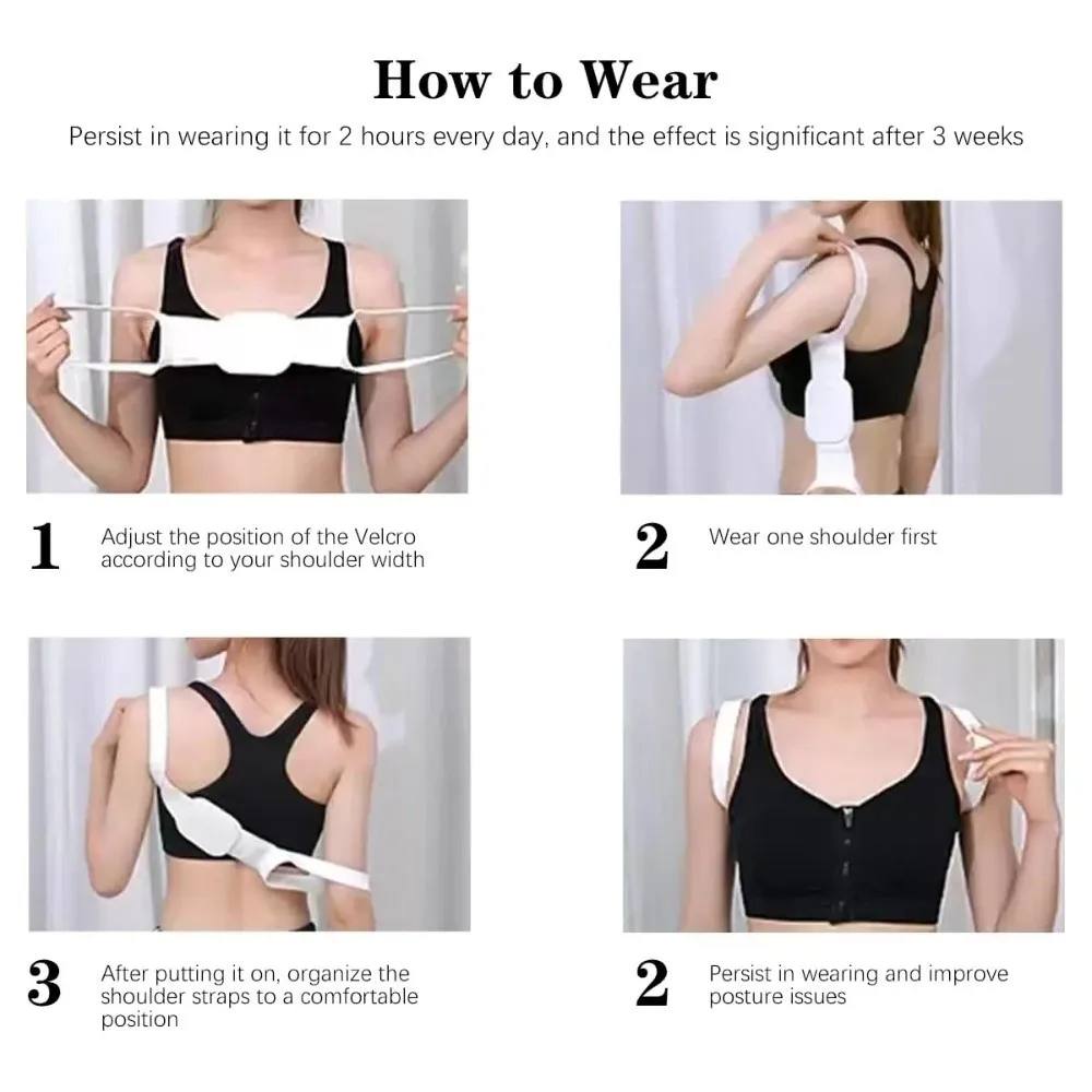 

Breathable Adjustable Posture Corrector Invisible Breathable Back Support Back Straightener Bad Posture