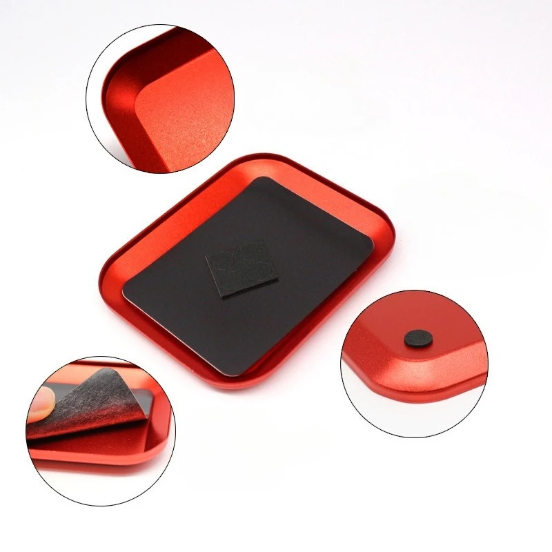 

Magnetic Mini Screw Mat Tray Plate Aluminum Alloy Pad Bits Box For Car Boat Drone Rc Crawler Model Phone Repair Tools