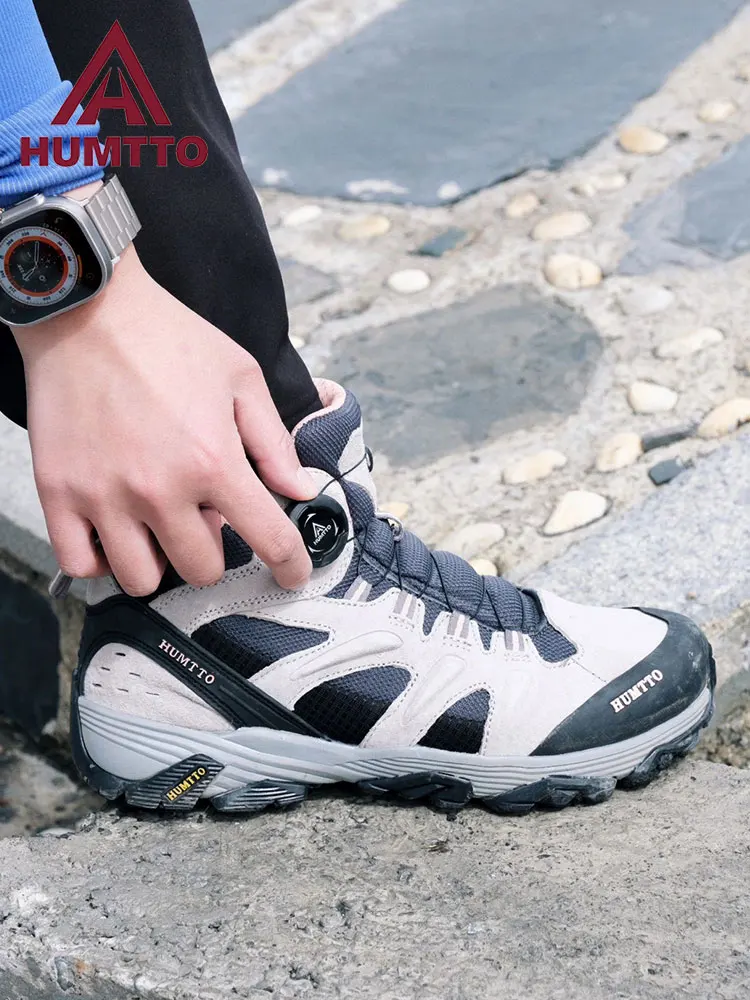 HUMTTO Outdoor Men's Hiking Shoes women waterproof Hunting boot Climbing sneakers Women High top Non slip hunting Walking boots