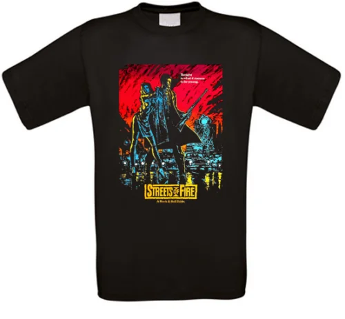 Rues Of Fire Routes En Flammes Kult Movie T-Shirt