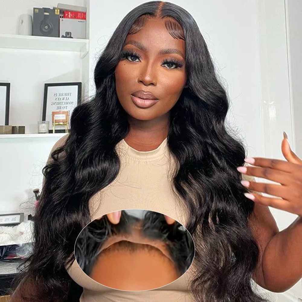 

Pre Plucked Pre Cut 5x5 HD Lace Closure Wigs Body Wave Ready to Wear Glueless Wigs Human Hair Lace Front Wigs Wear and Go Black