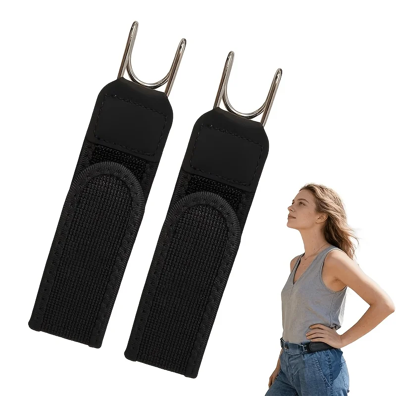 2pcs Auxiliary Waistband Buckle, Pants Waistband Buckle - Buckle Free Invisible Waist Closure, Camping Buckle Free System