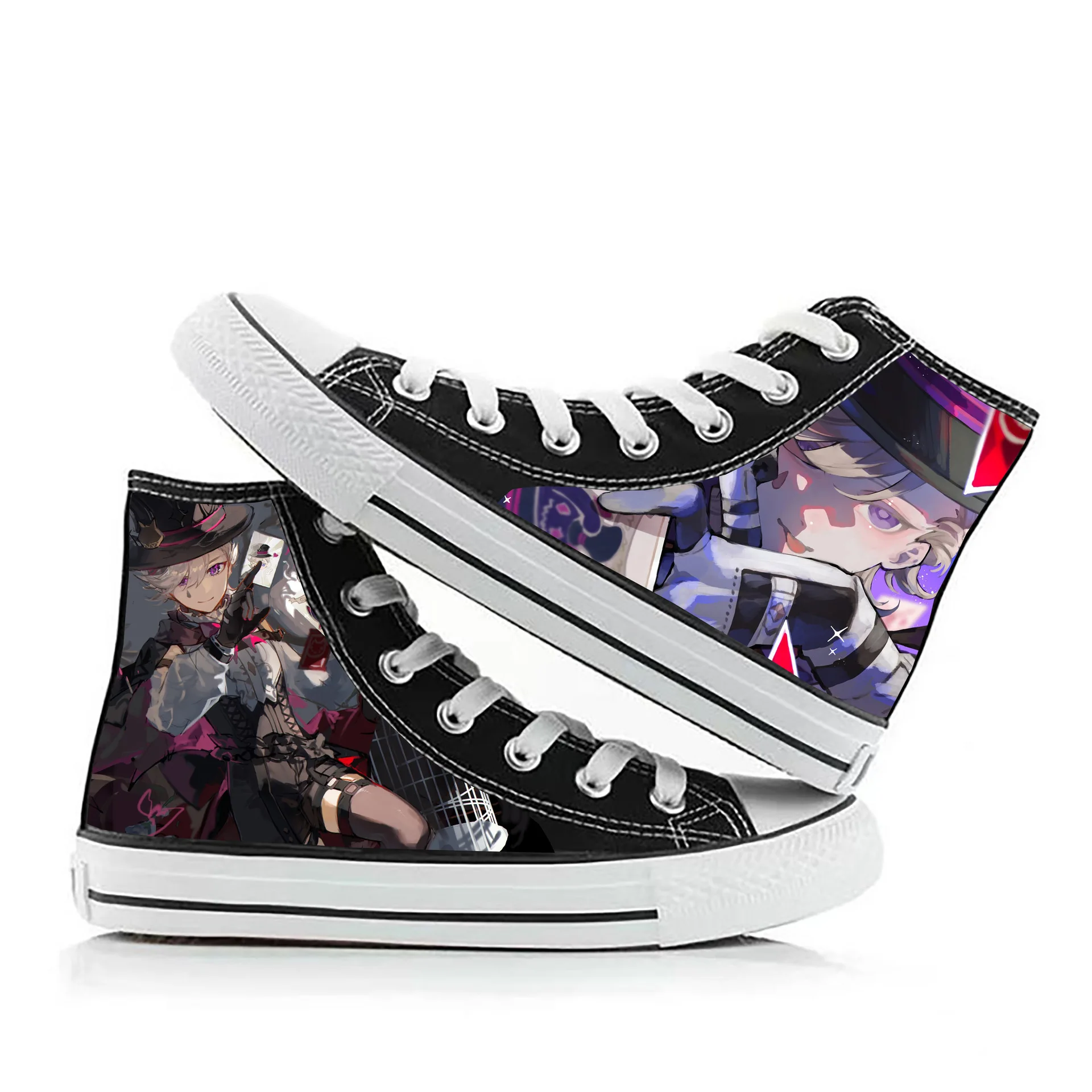 Genshin تأثير قماش تأثيري للنساء ، حذاء أبيض وأسود ، قبعة Focalors ، مجموعة كاملة ، فستان كرنفال ، زي هالوين ، حذاء قماشي ممتاز