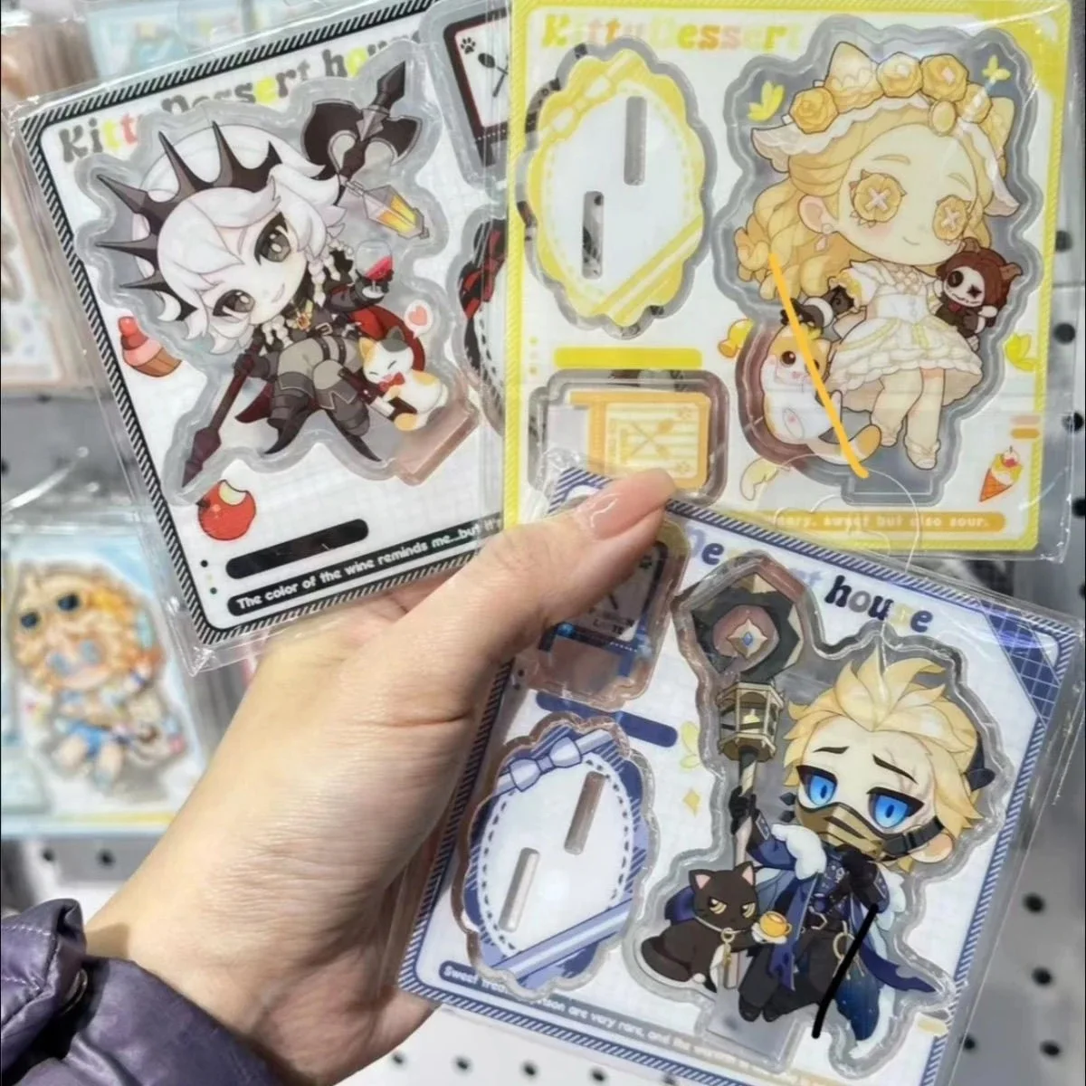 

Периферийные устройства «Пятая личность» для маленькой девочки, ночные часы, отшеток, акриловое настольное украшение с двойной розеткой, стоящий знак