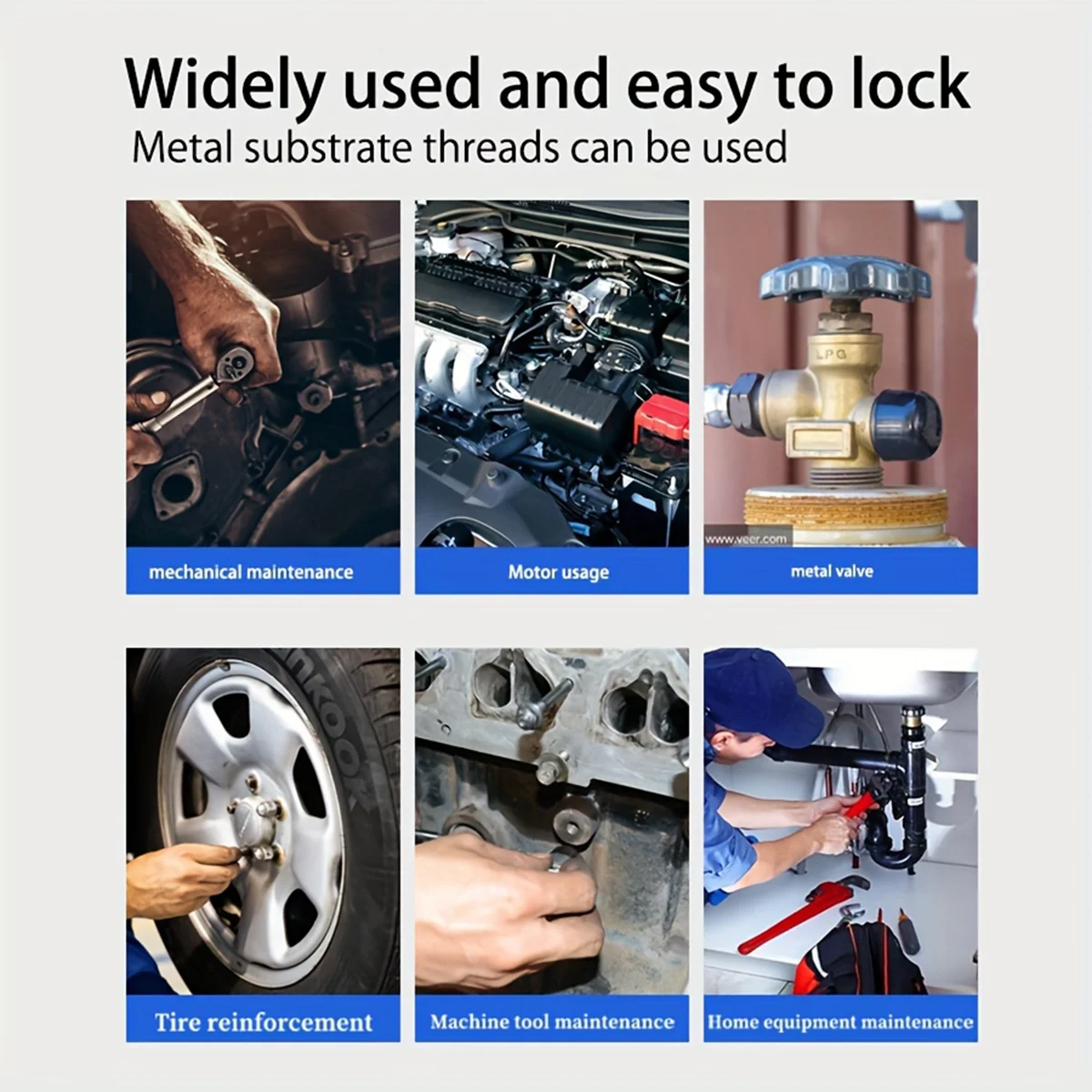 243/271 Threadlocker Removable & Permanent Threadlocker Anaerobic Glues Anti Loose Screw Glues Fastening Sealant Quickly Cured Thread Locking Agent Sealant for Screws.