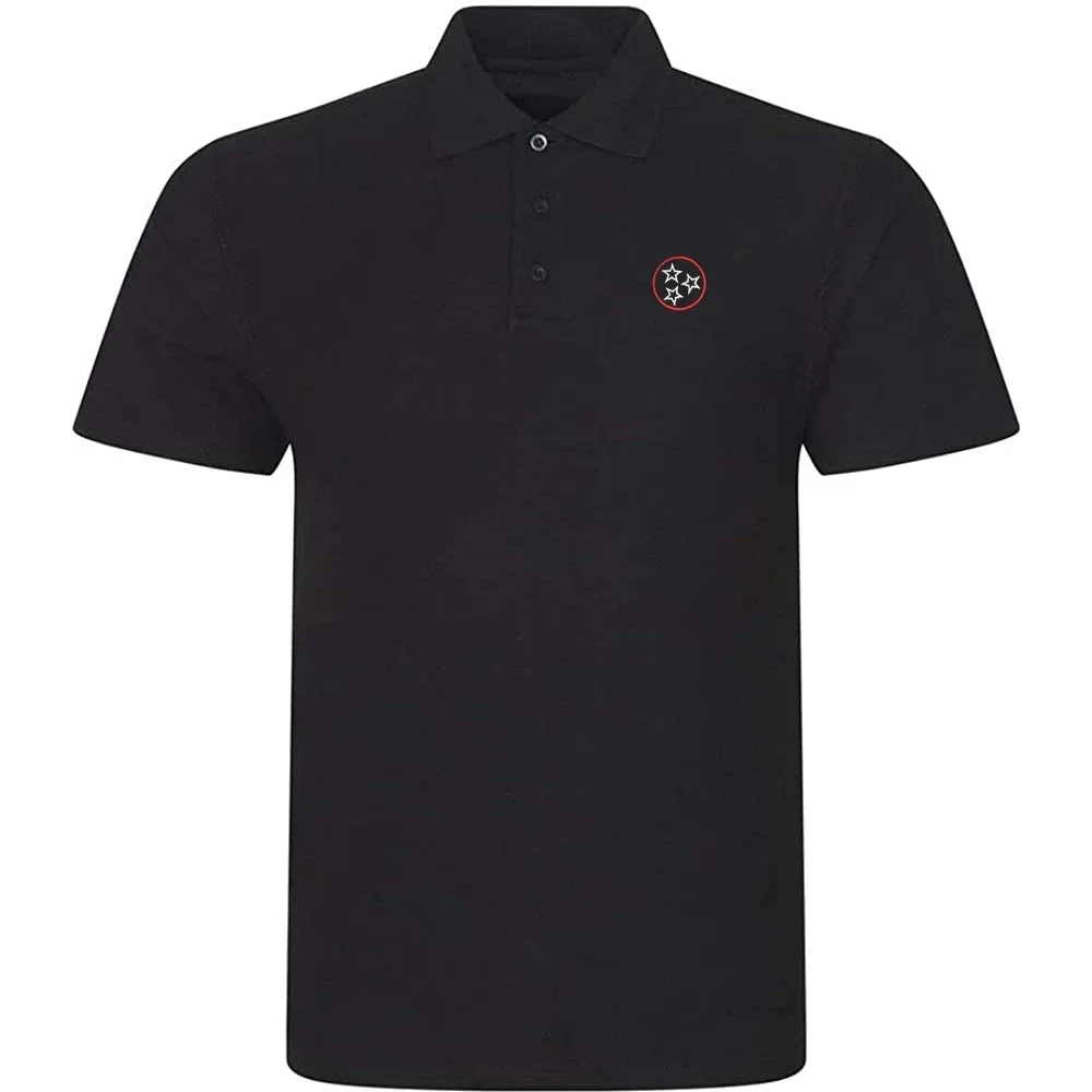 

Lyprerazy Men's Casual Polo Shirt Tennessee Tristar Flag Embroidered Short Sleeve Golf Polo-Shirt