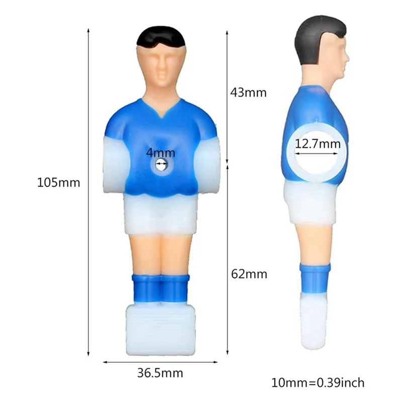 1 Set Mesin Sepak Bola Pengganti Pemain Foosball Meja Sepak Bola Mini Patung Pemain Sepak Bola Foosball-B60B