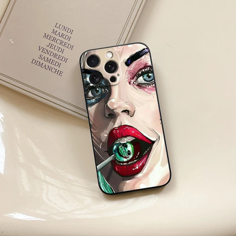 Crazy H-Harley Q-Quinn Sexy For iPhone 15 14 13 12 11 XS XR X 8 7 SE Pro Max Plus Mini Black Funda Phone Case