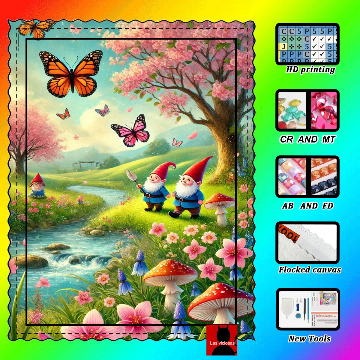 

【Vicious Diamond Art】Сладкий маленький карлик со стразами XC Crystal AB Rhinestone Fairy Dust Rhinestone Perfect Resin Diamond