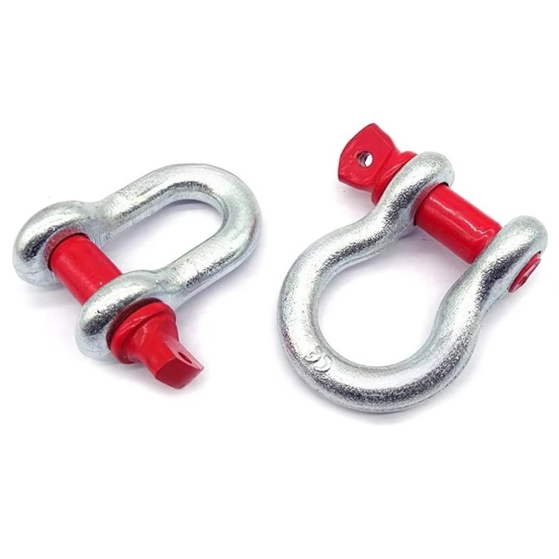 

5Taostra Galvanized G209Screw Pin Ring European D-Type Forged Front Lock Square Rigging Stainless Steel Rubber Bow Hook and Ring