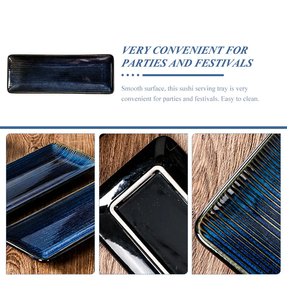 

Japanese Sushi Plate Ceramic Sushi Serving Tray Elegant Appearance Natural Beauty Desserts Appetizers Festivals Home Hotel Use