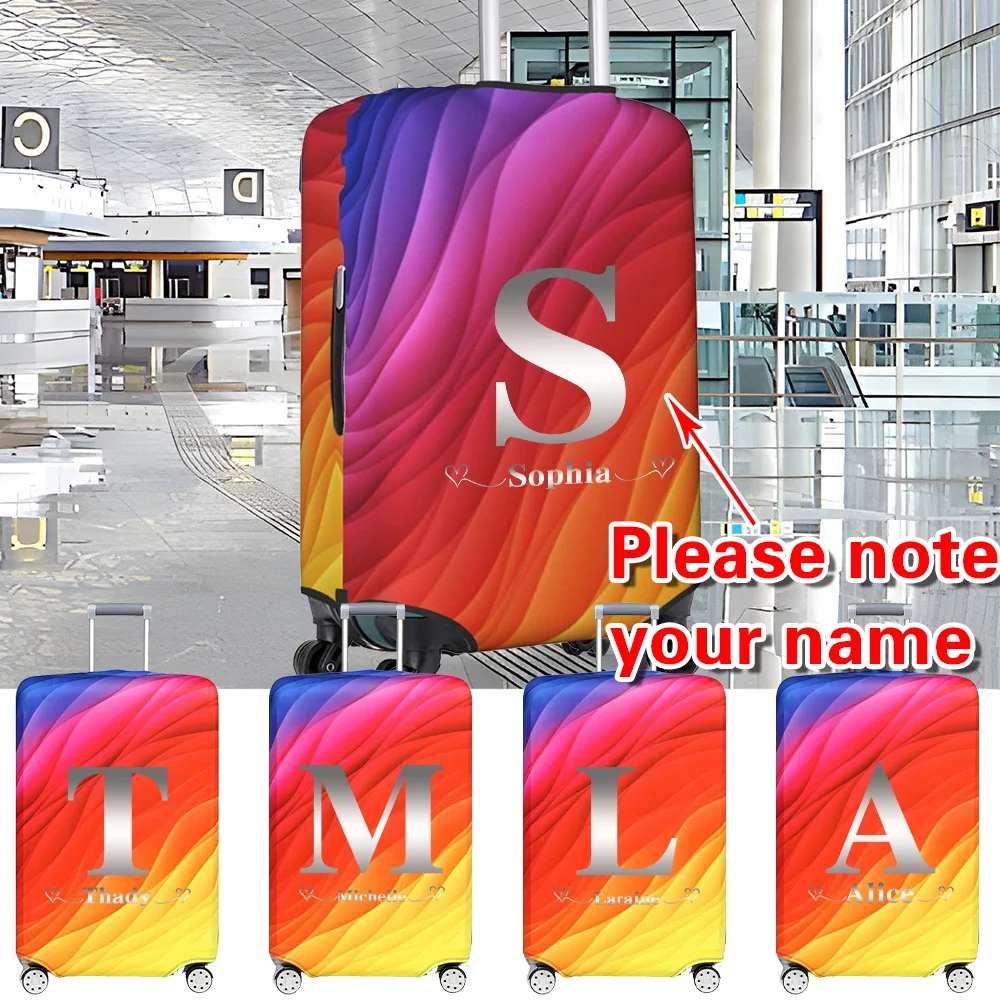 

Чехол для багажа с индивидуальным именем, толстый эластичный моющийся пылезащитный чехол для багажа, подходит для чемодана 18-32 дюймов