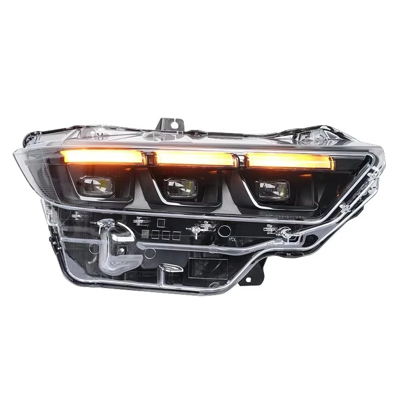Halogen Xenon RGB Headlight Assembly for Ford Mustang 2024 2025 Electroplating Black Frame PR3Z13008B PR3Z13008A 24-25 Headlamp