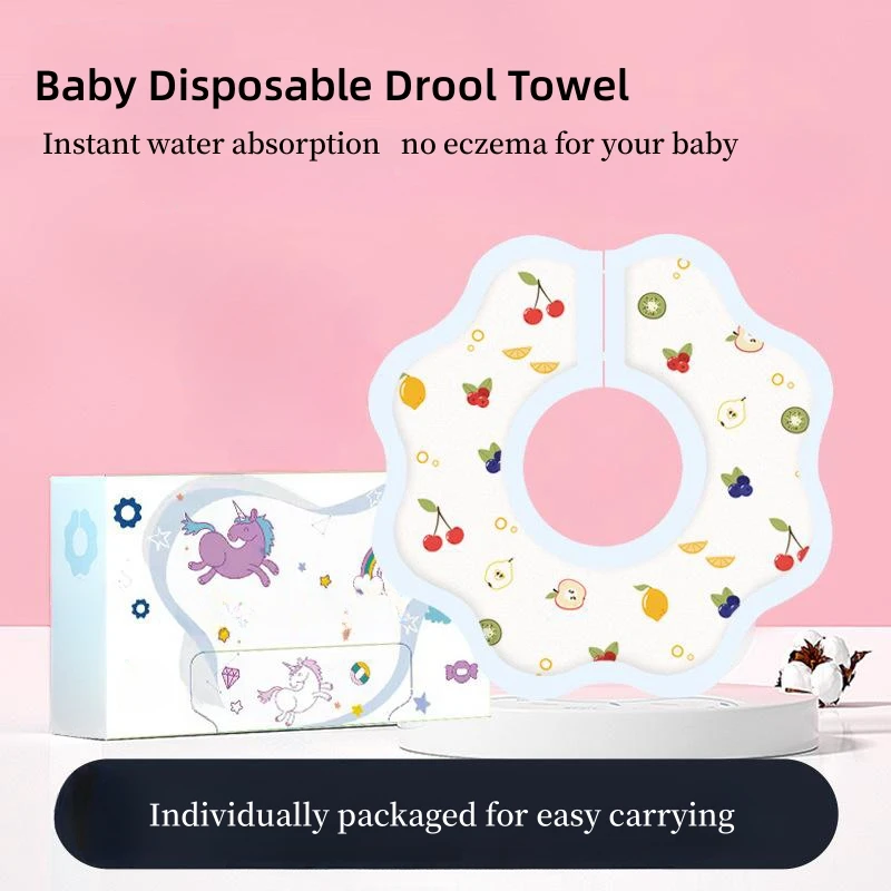 360°Rotate Baby Bibs for Drooling Teething0-24months Disposable Baby Bibs Super Soft & Absorbent Baby Bibs For Boys And Girls.