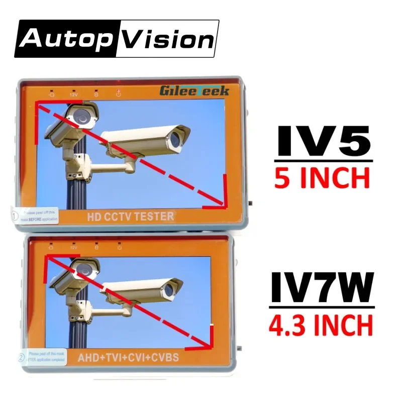 

Тестер для камеры видеонаблюдения IV7W, IV5, IV7A, 4,3/5 дюймов, МП, портативный тестер для камер видеонаблюдения AHD, TVI, CVI, CVBS, монитор системы видеонаблюдения с поддержкой запястья, UTP, PTZ, RS485