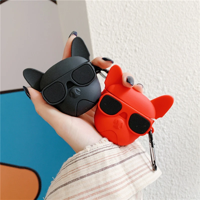 Disney Bulldog Case For Apple AirPods 1 2  Pro 2 Cool Rock Dog Soft Silicone Wireless Bluetooth Earphone Coque For Airpods Funda