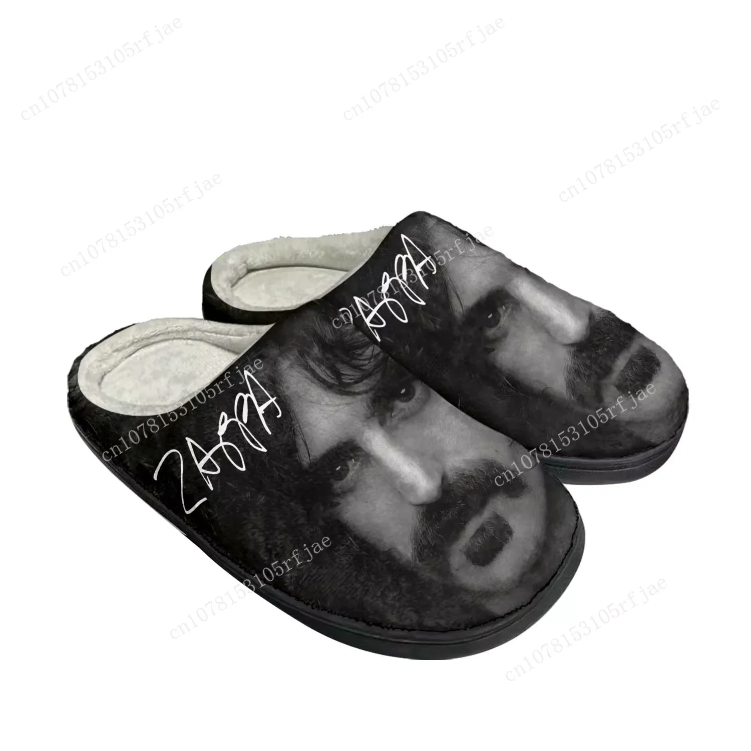 

Frank Zappa Rock Music Pop Home Cotton Custom Slippers Mens Womens Sandals Plush Bedroom Casual Keep Warm Shoes Thermal Slipper