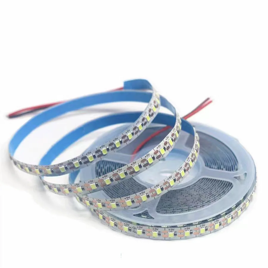 5m 5mm 8mm 5V LED Strip LED Mirror Craft Picture Hotel Strip LED Soft Tape 120 leds/m  60 leds/m 3000k Nature White 4000k 6000k