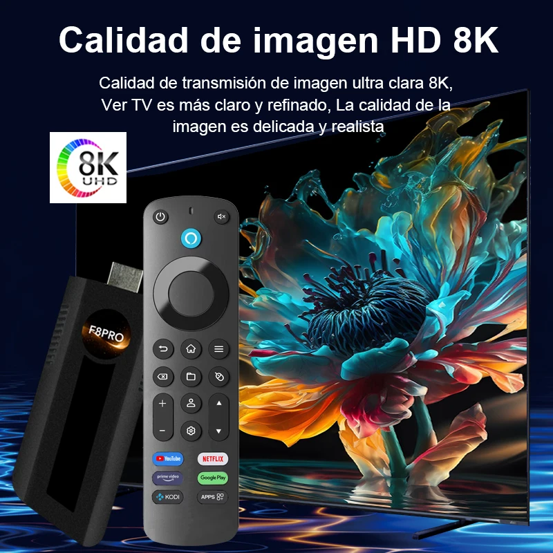 مورتال تي في استيك MX10 F8PRO Ram 2GB Rom 8GB 16GB رباعي النواة RK3528 2.4G&5G Wifi6 أندرويد 14 جهاز تبريد ذكي عالمي