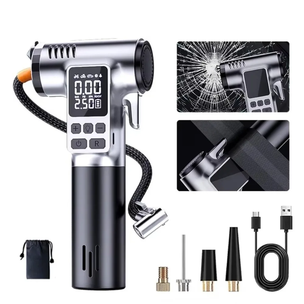 

Wireless Car Air Pump High Pressure Output Bike Tire Application Electric Air Injector Portable Ball Inflation Tire Inflator