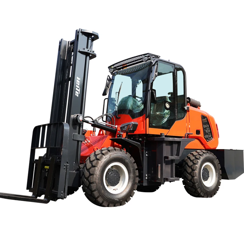 Off Road Forklift Truck Machines 5ton All Terrain Forklift Price Outdoor Use Diesel Forklift With Ce Certificated customized