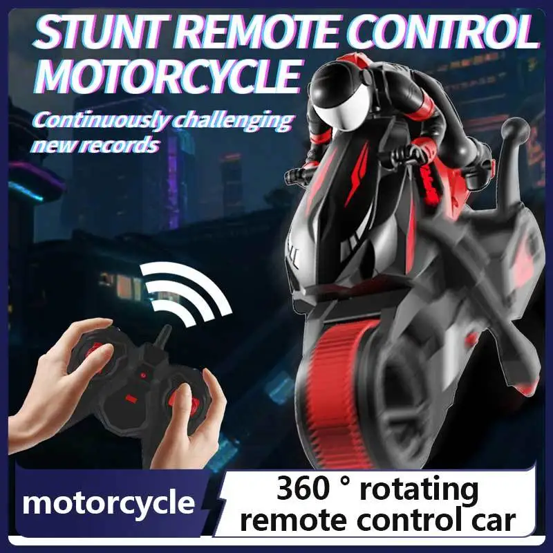 Modelo de carro Stunt Rc - Motocicleta de controle remoto de deriva de alta velocidade 360 °   Rotação para carro de brinquedo para meninos