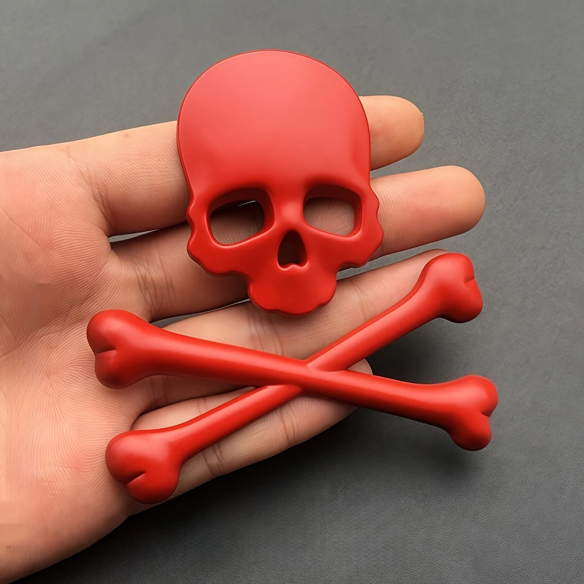 1pc Car Motorcycle 3D Metal Skull Badge Sticker Emblem Universal Fit for Fenders and Engine Covers, Suitable for Bikes, Bobbers image 4