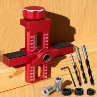 Abrazadera de instalación de puerta de gabinete 2 en 1 de aleación de aluminio ajustable: asistencia en el posicionamiento y la instalación de puertas de armario