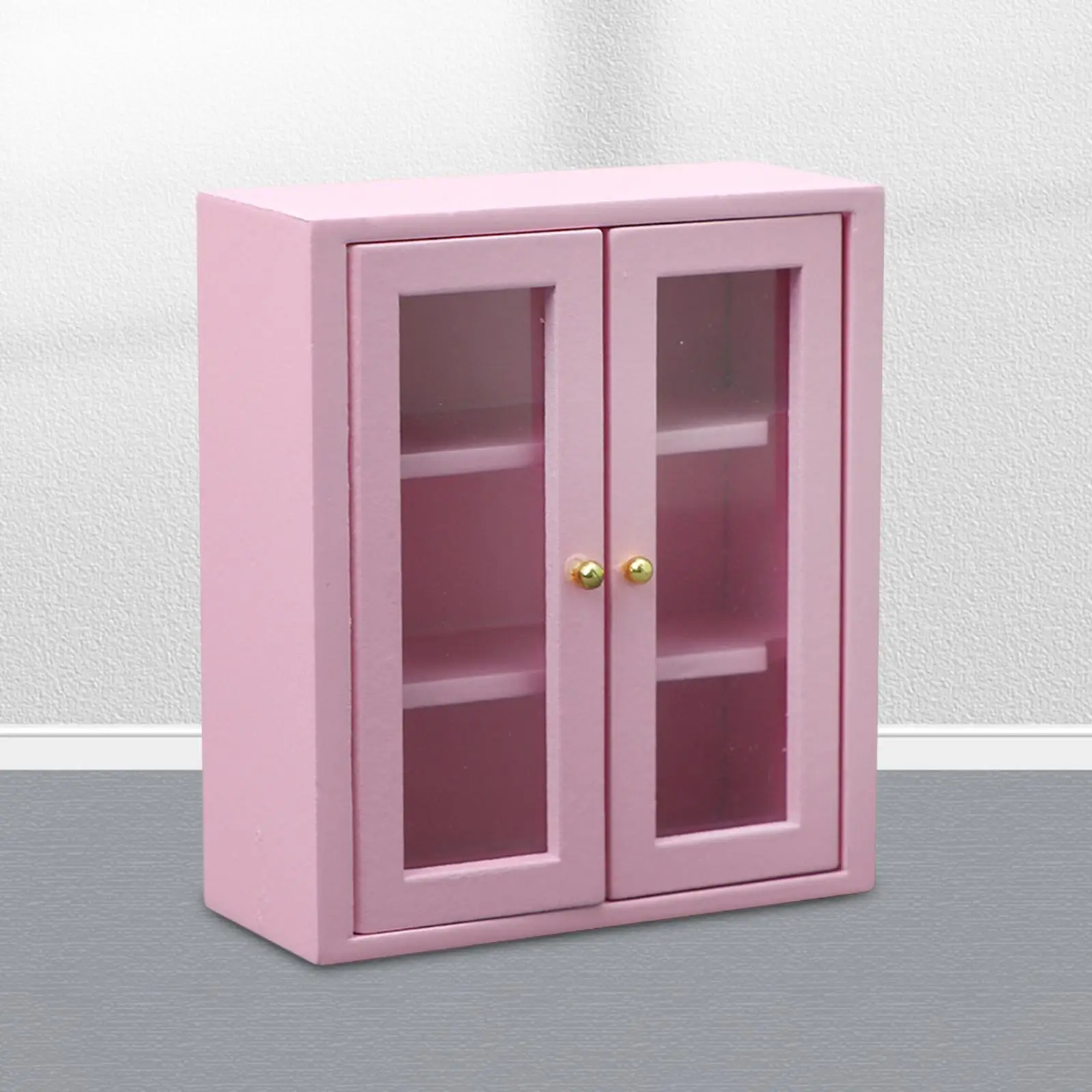 1/12 Dollhouse Cupboard Mini Furniture Bookcase Dollhouse Bookshelf for Birthday