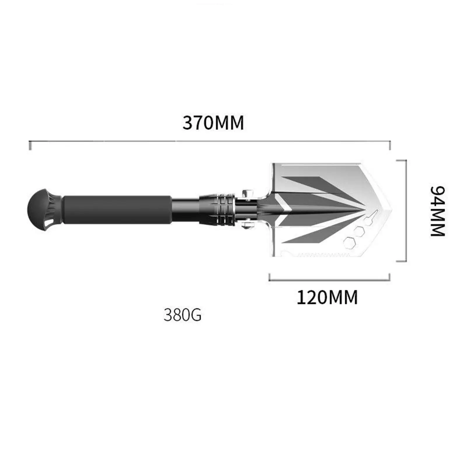 Folding Shovel Outdoor Camping Hiking Tool Stainless Steel Survival Axe Break Ice Can Opener Emergency Kit