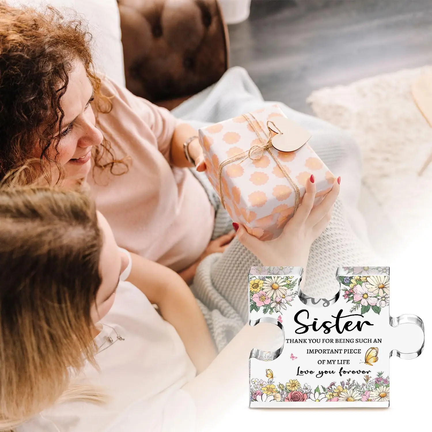 هدايا الأخت من الأخت الأخ 3.9 بوصة لوحة الأخت هدية عيد الأم للأخت هدايا عيد ميلاد شقيقة عيد الميلاد هدية شقيقة #5